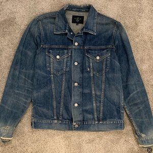 C of H Man Blue Jean Distressed Jacket